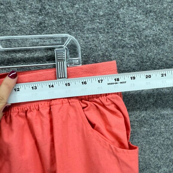 Just Be... Pants Women 3X Plus Pink High Rise Chino Drawstring Flat Front Cotton - Picture 3 of 7